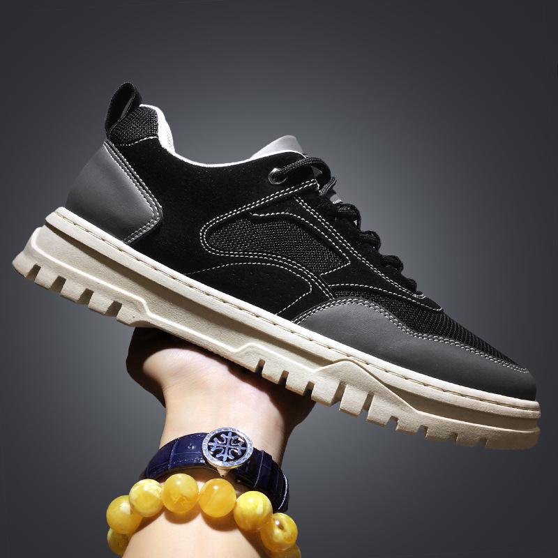 Spring/Autmun Men's Casual Shoes Platform Lace-Up Mens Sneakers Breathable Mesh Man Leisure Sports Shoes Soft Flat Boat Shoes