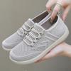 Shoes women's new flying woven casual shoes lightweight breathable single shoes 2025 soft sole comfortable simple lace-up mesh shoes