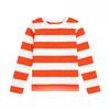 Kids Long Sleeve T-Shirt Boys Creativity Stripe Print Autumn Children Top Round Neck Fashionable Comfortable Versatile Leisure T-shirt