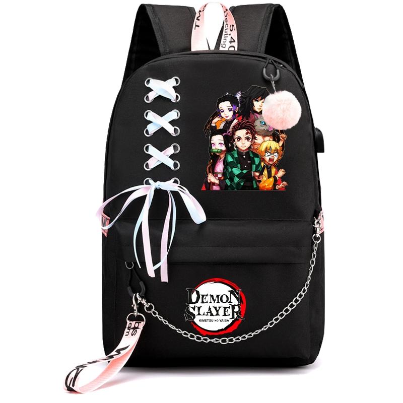 

Аніме Рюкзак Demon Slayer Студентська книжкова сумка для дівчини Back To School Рюкзак Kawaii Рюкзак Жіноча дорожня сумка Mochila