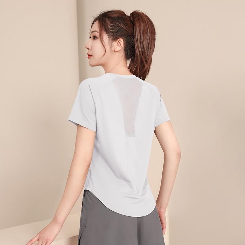 Gym Professional Pilates Yoga Suit Short Sleeve T-Shirt Women s Sports Suit Running Sports Suit Breathable Quick Drying Suit S