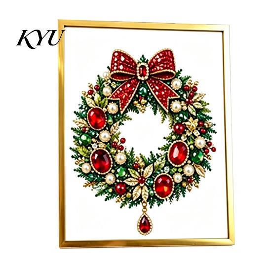 Kreatives Weihnachtsgeschenk für die Familie DIY Falscher Kristall Perlenmalerei Baum Set, Funkelndes Feiertags Künstlerisches Edelstein Set Bastelset, 3D Edelsteinperlen