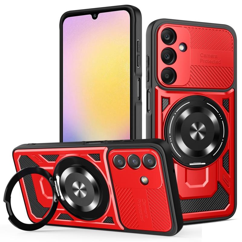 Luxury Magsafe Magnetic Wireless Charging Armor Case For Samsung Galaxy A36 A26 A25 Military Finger Ring Holder Protective Case