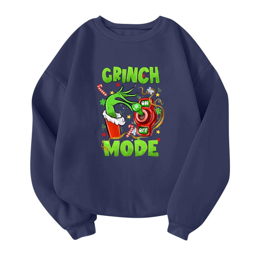 Children's Fashionable Lightweight Long-sleeved Round Neck Pullover With Pockets Printed Pullover