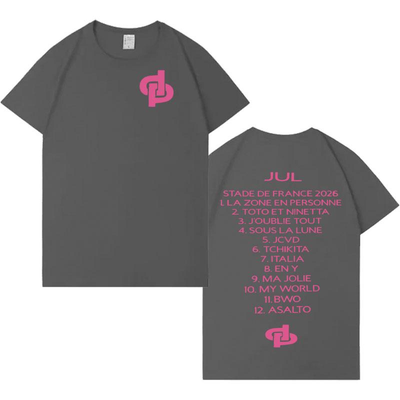 2026 Rapper Jul Moda Stampa Lettere T-shirt Uomo Donna Gotica Casual Girocollo T-shirt Manica Corta Oversize Accogliente T-shirt Unisex