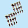 24Pcs Almond Fake Nail Press On Nail Artificial Nail False Nail Glues On Nail Sequins Designs French Nail Tips Gifts