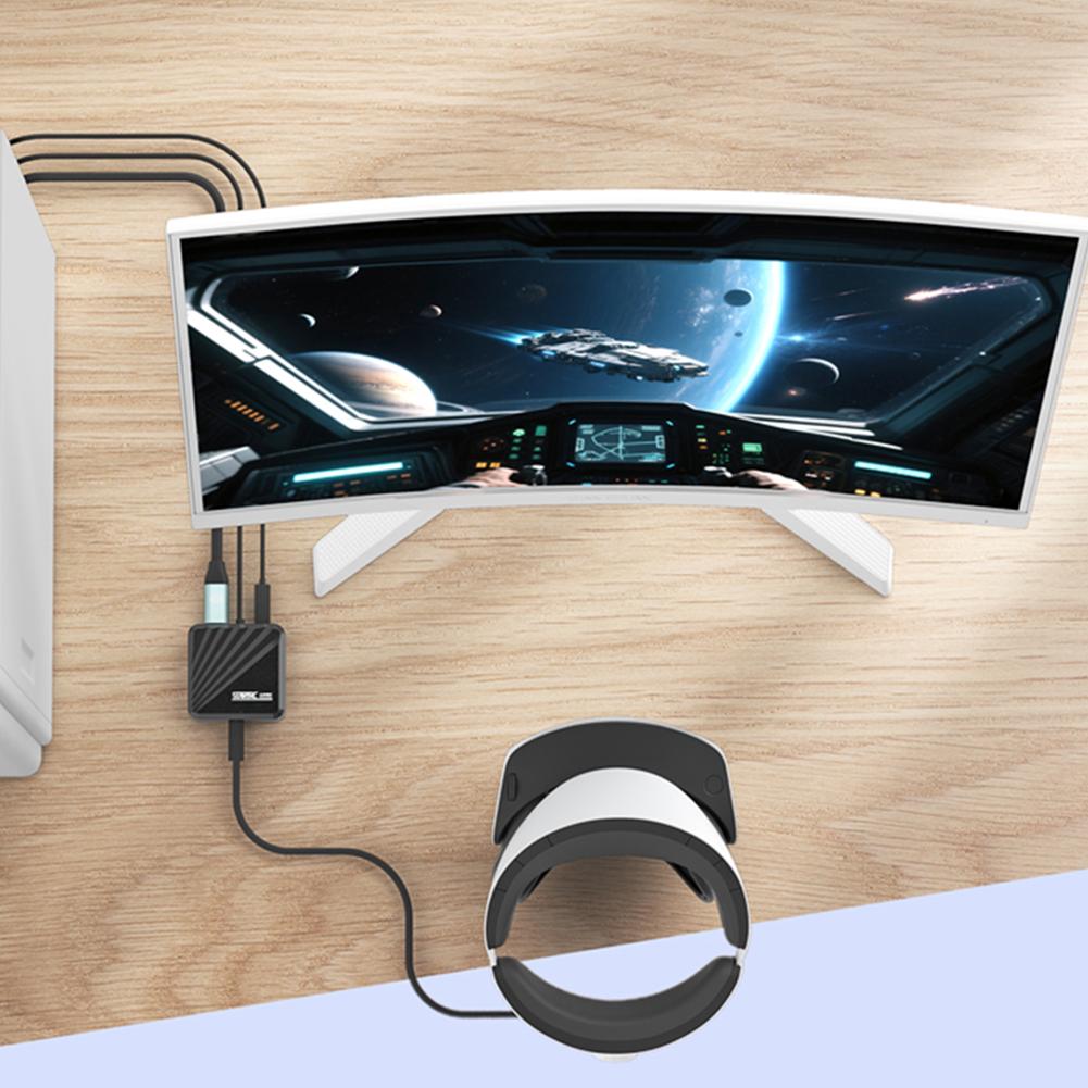 För PS VR2 För Windows PC Konverterare Tillbehörssats Strömadapter&DP-kabel Speltillbehör