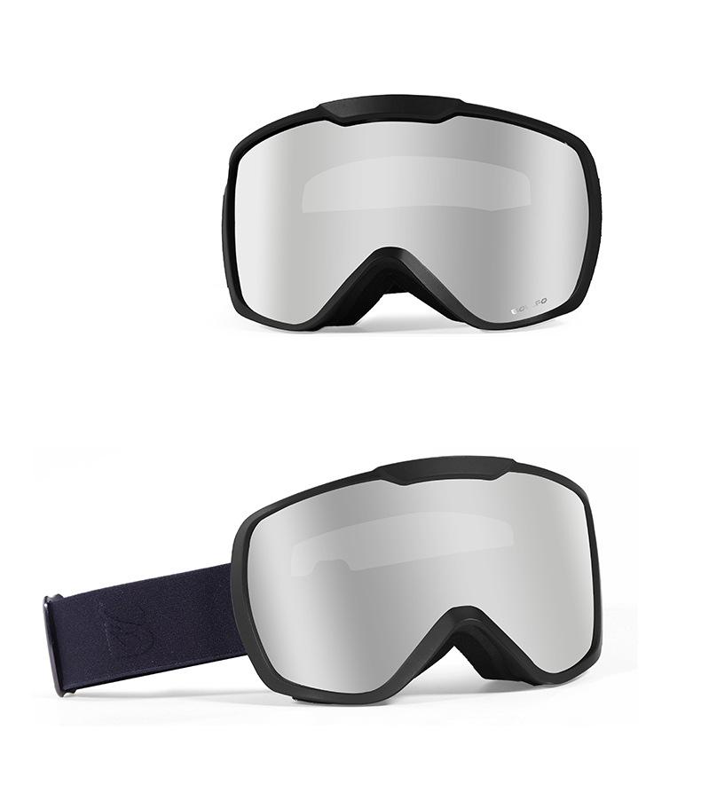Anti-Fog Double Layer Ski Goggles - Fits Adult Helmets, Suitable for Children, Perfect for Winter Sports