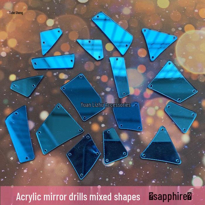Handmade Irregular Mirror Rhinestone Lenses - Glitter Accessories for Performance Costumes