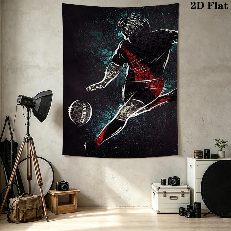 Football Wall Tapestry Aesthetic Wall Hanging Printed Fabric Blanket Decorative Tapestries for Bedroom Living Room Home Decor