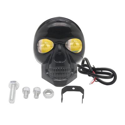 Motorcycle Skull LED Fog Light Auxiliary Headlight Spotlight with Flood Beam and Advanced Optical Lens Technology