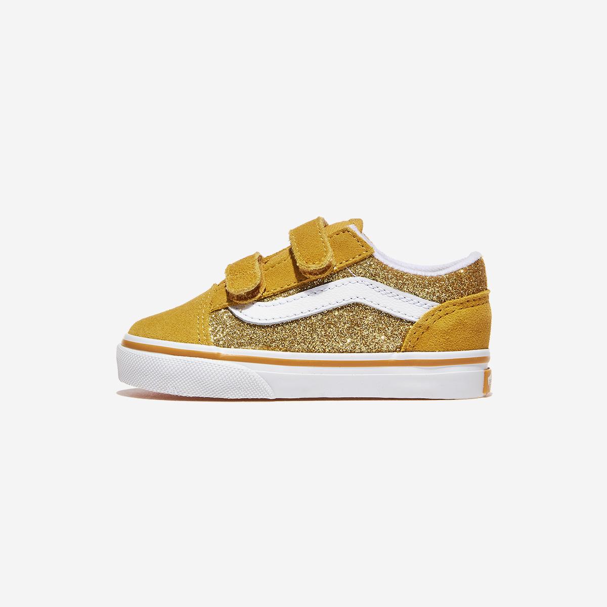 

[Vans] Old School Velcro - Glitter Champagne Gold, VN000CPZDFC, 1010110156, популярная корейская обувь 120