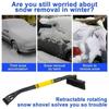 Detachable Car Snow Brush Aluminum Snow Scraper Snow Removal Tool  Vehicle Maintenance