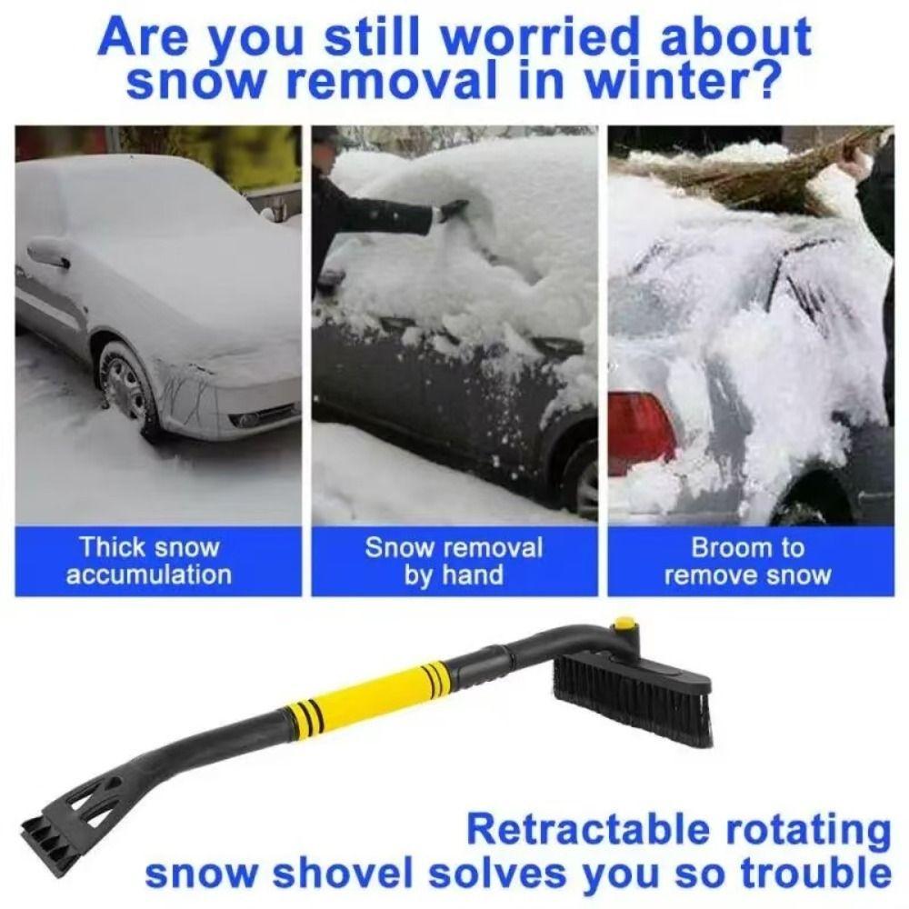 Detachable Car Snow Brush Aluminum Snow Scraper Snow Removal Tool  Vehicle Maintenance
