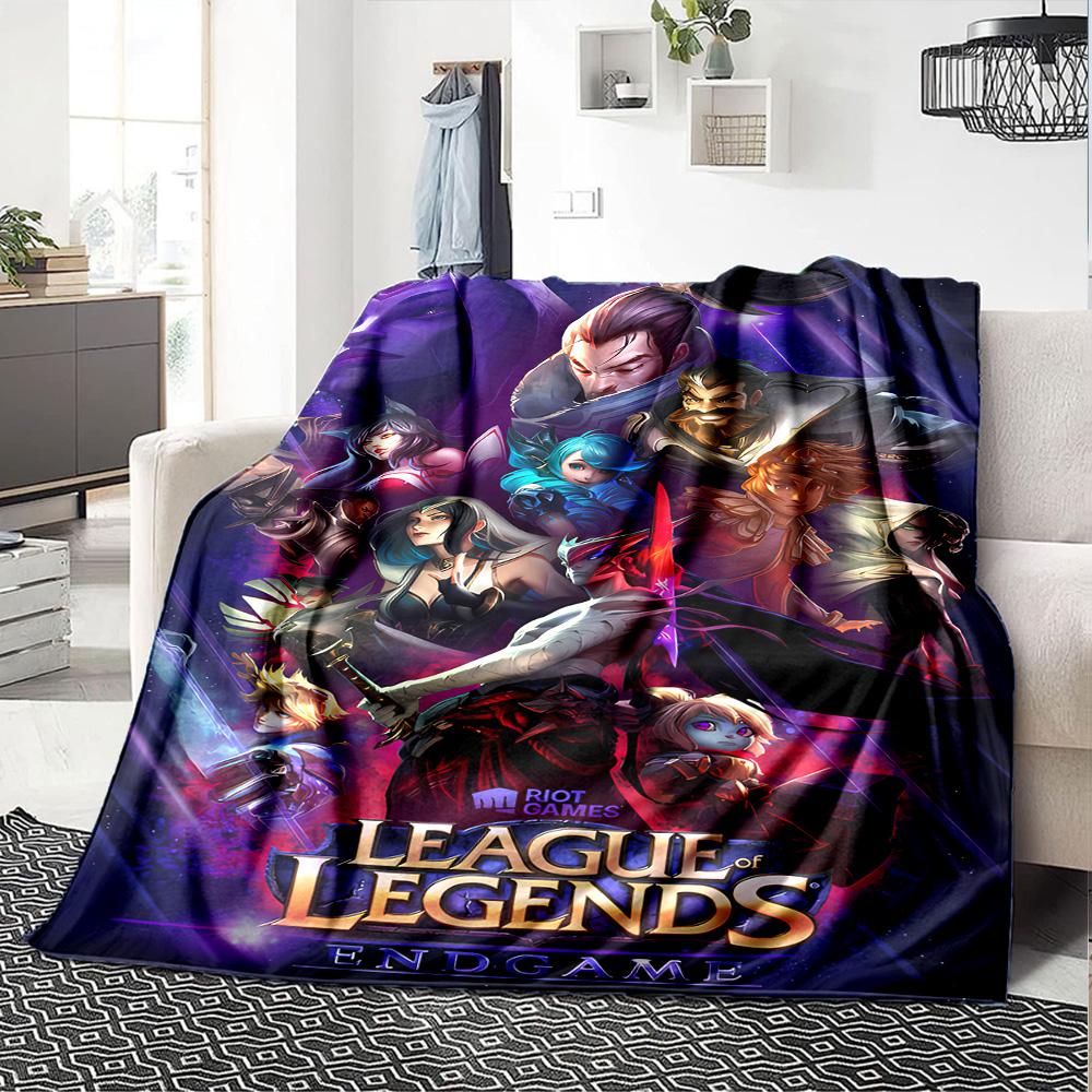 1pc Blanket - League of Legends Print Design,Lightweight Blanket for Sofa,Bed- Soft &Warm,Gift for All Seasons