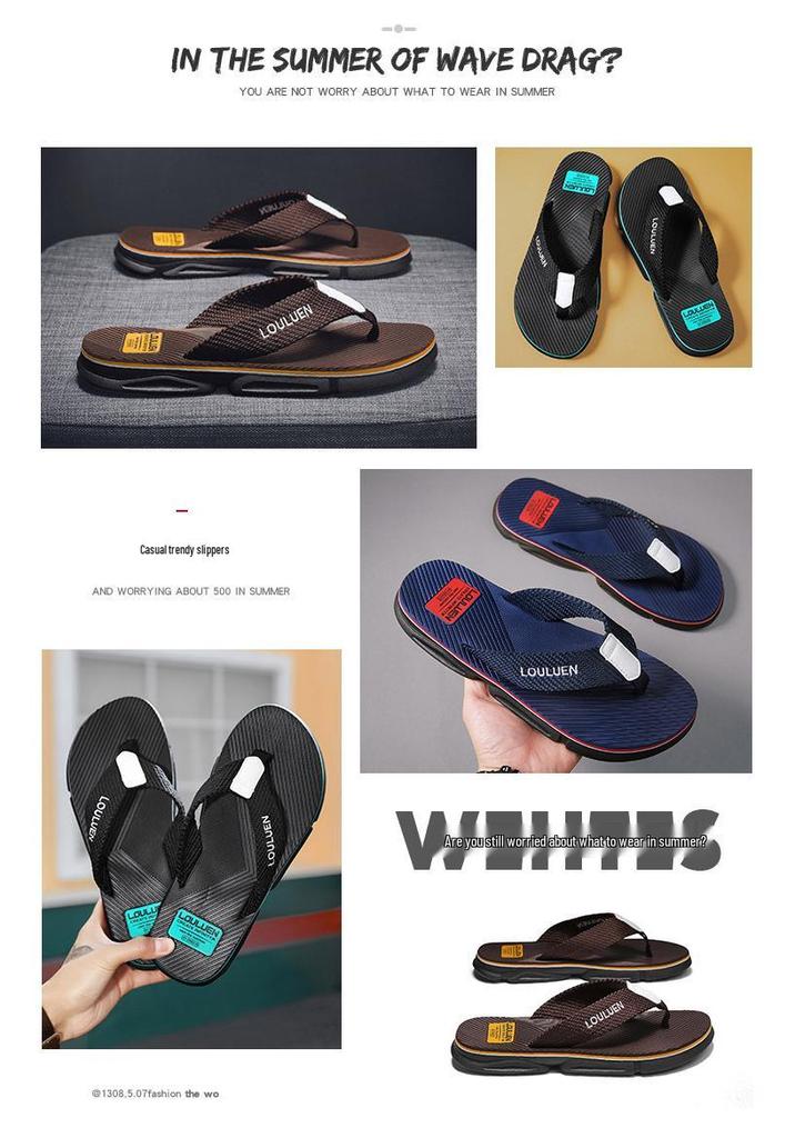 2026 Summer Men's Non-Slip Flip-Flops: Korean Style Beach Thong Sandals