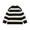 Li-Ning Sports Trend Series Daily Progress Striped Colorblock Cartoon Rabbit Intarsia Sweater Unisex Sweater Black AMBT009-3