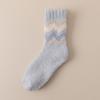 Female Autumn and Winter Thickened Warm Stripe Absorbs Perspiration Home Floor In Tube Socks