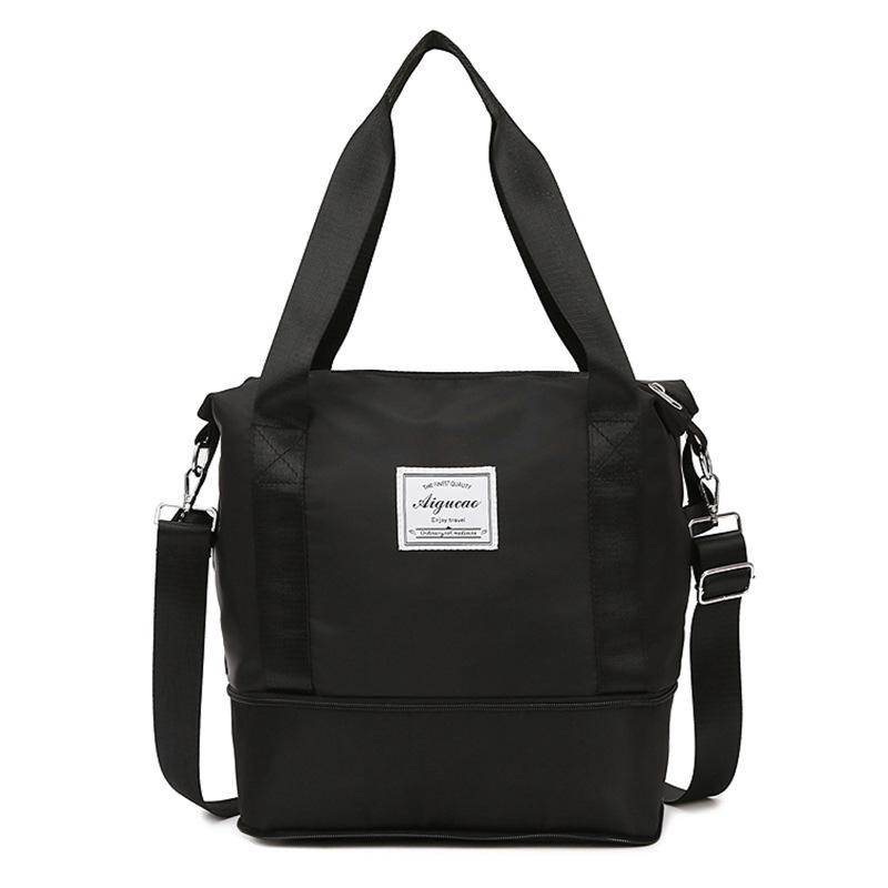 Women's small fitness bag, expandable, with dry and wet separation, Oxford cloth, lightweight casual handbag