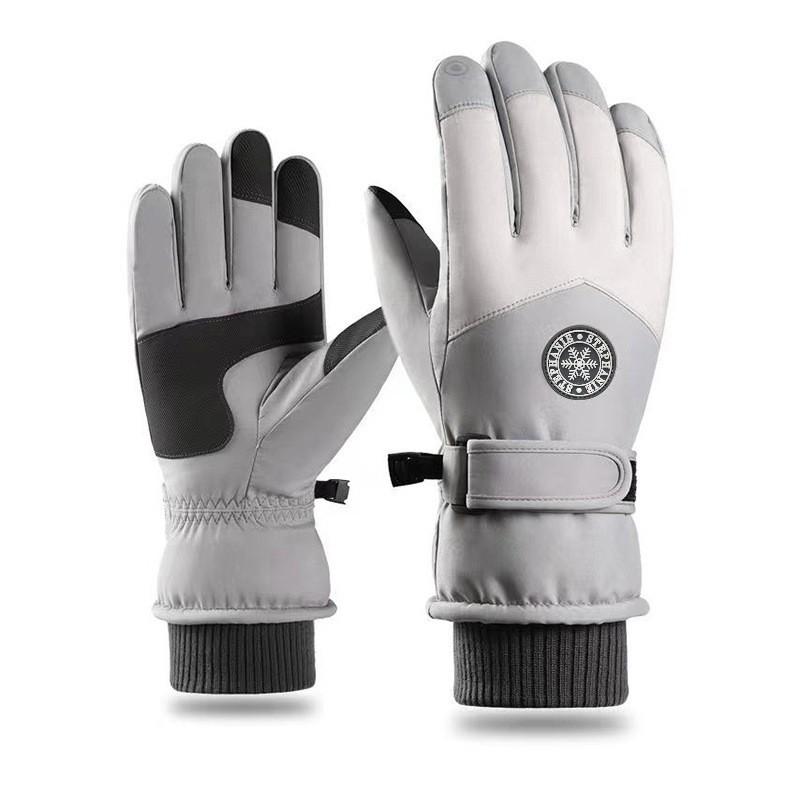 Ski Gloves for Men and Women Outdoor Cycling Waterproof and Non Slip Touch Screen Plus Velvet Thickened Autumn and Winter Warm Gloves