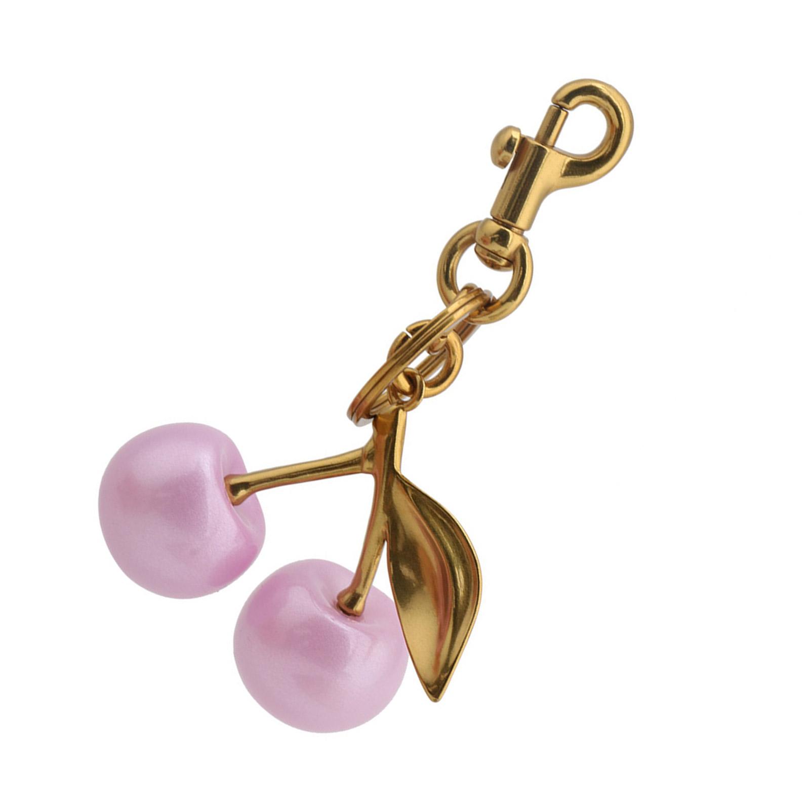 

Вишневый брелок из смолы и сплава, ручной работы, фруктовый шарм для сумок и ключей, модные аксессуары для сумок, ювелирные изделия для кошелька золотой