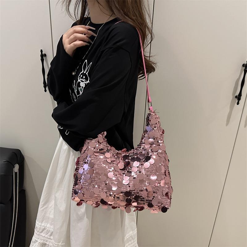 New Sequined Underarm Bag Women's High-end Portable Shoulder Bag Texture Messenger Bag Cross
