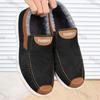 2025 Winter Men Short Plush Warm Shoes Indoor Loafer Casual Suede New Suede Fur Black Cotton Platform Shoes Flats Platform Shoes