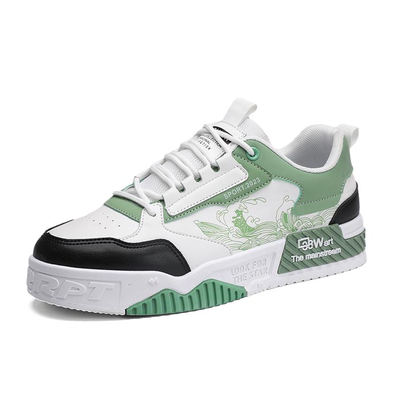 Herren Freizeitschuhe mit dicker Sohle Vier-Jahreszeiten Low-Top Board-Schuhe Weichsohlige bequeme Laufschuhe Studenten Sport-Board-Schuhe