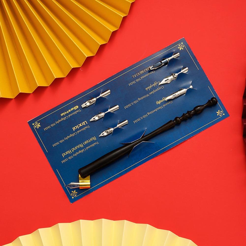 Stainless Steel Tip Dip Pen Kit With Holder Comic Dip Pen Portable Signature Pen  Students