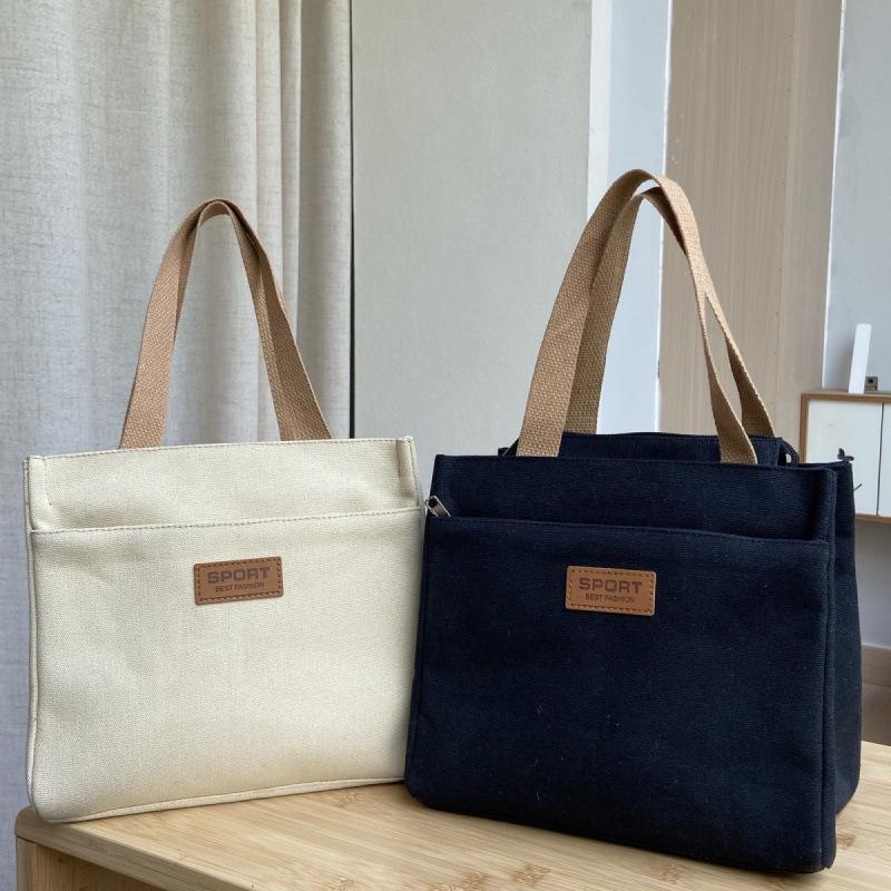 Versatile Canvas Tote Bag: Portable, Stylish, Ideal for Work, School, or Lunch