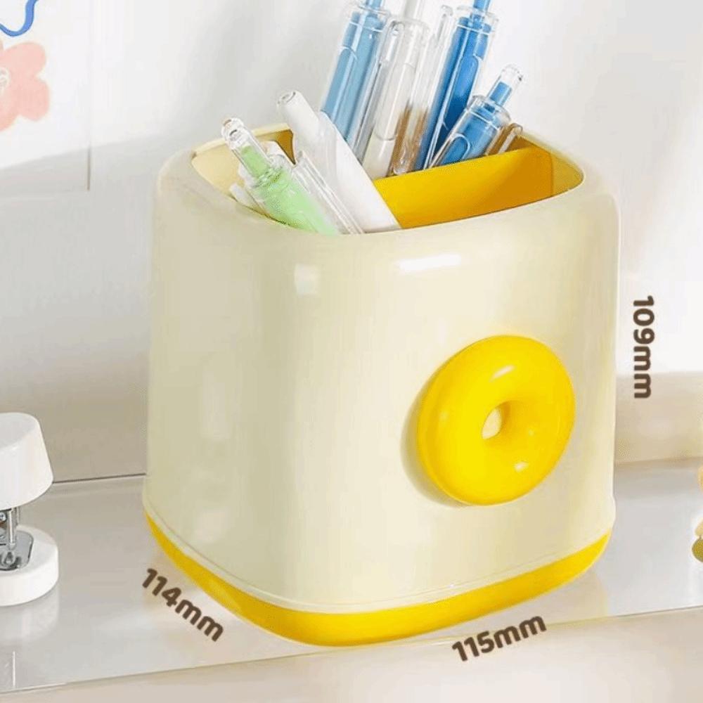 Plastic Student Pen Holder Interesting Stationery Organizer Pencil Storage Box  Home Office Decor