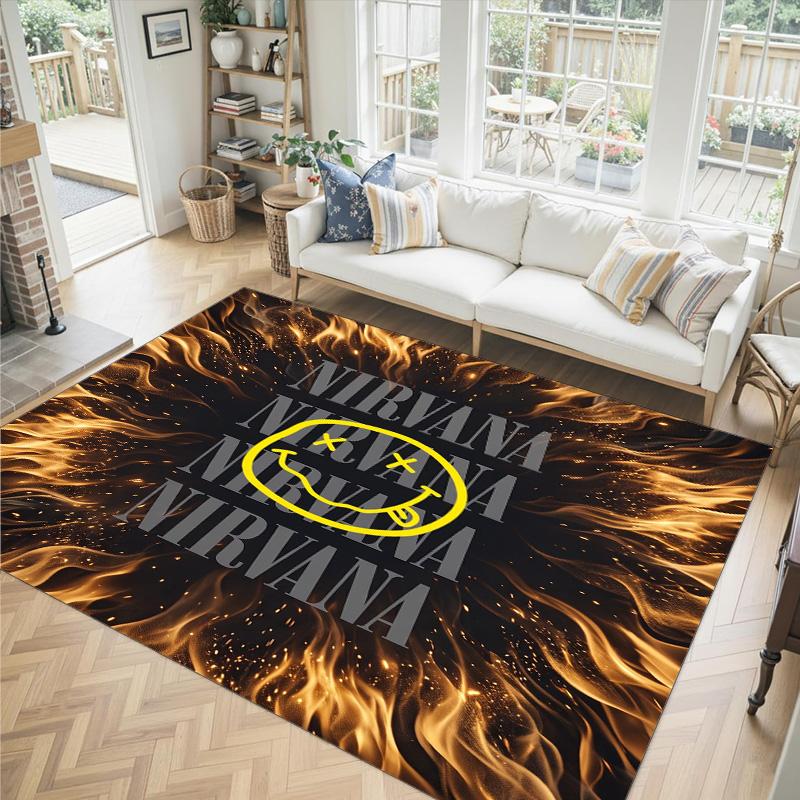 Nirvana Design Crystal Velvet Carpet Cozy Non?Slip Printed Rug For Bedroom Living Room Entrance