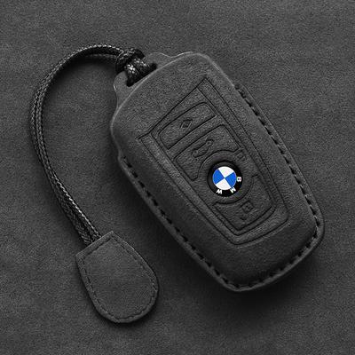 Lederen autosleutel case Voor BMW 1 3 4 5 7 Serie 320i 530i 550i F20 F15 F16 F48 G20 G30 G01 G02 G05 G11 Sleutelhanger Suède Accessoires