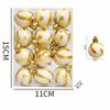 12Pcs 4cm Christmas Ball Set Painted Xmas Ornament Ball Creative Xmas Tree Hanging Pendant