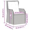 Garden Chair with Cushions 2 Pcs. Adjustable Light Gray Poly Rattan