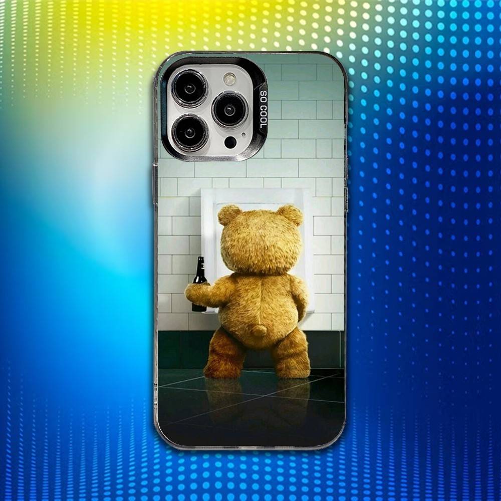 T-Teddy Bear Movie Ted Phone Case For iPhone 16,15,14,13,12,11,Mini,Pro,SE,MAX White Matte Shockproof Cover