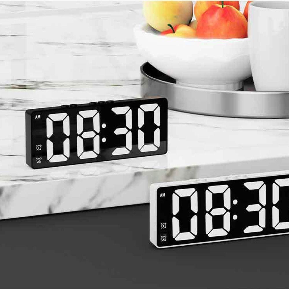 Dual Alarms Digital Clock Mute Electronic Clock Digital Display LED Alarm Clock Travel