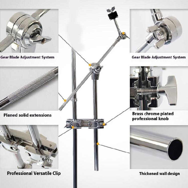 Drum Cymbal Clamp Mount Extension Arm Compatibility Cymbal Stand Accessory Rotating Clamp Suitable for Drum Set Part