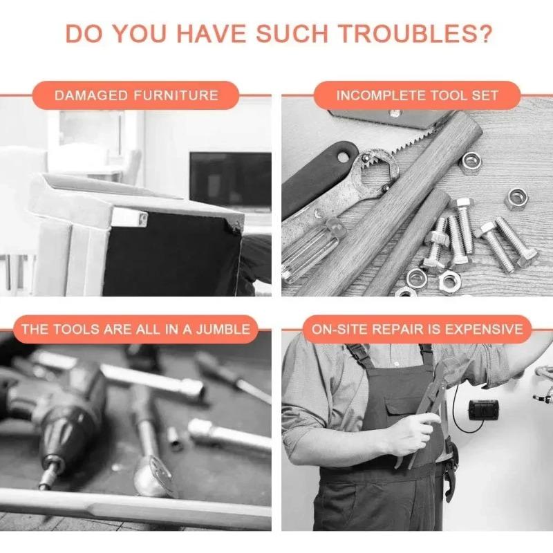 102PCS Household Tool Set Hardware Tool Box Electrician's Hardware Set Car Repairing Tools Woodworking Tools Combination Set