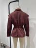 In Stock: Elegant Turn-Down Collar Waist-Cinching Single-Button Coat - European & American Style Fashion 2025