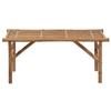 Banc de jardin - vidaXL - Pliable - 118 cm - Coussin taupe - Bois massif