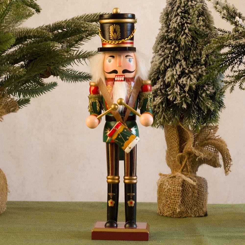 Handicraft Christmas Nutcracker Vintage Handcraft Figurine Festival Gift Soldier Doll Office Decor