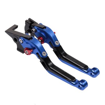 Pair of Folding Extendable Brake Clutch Levers Fit for Yamaha XMAX 250 300 400 125 2018 2021Blue Black Without Logo