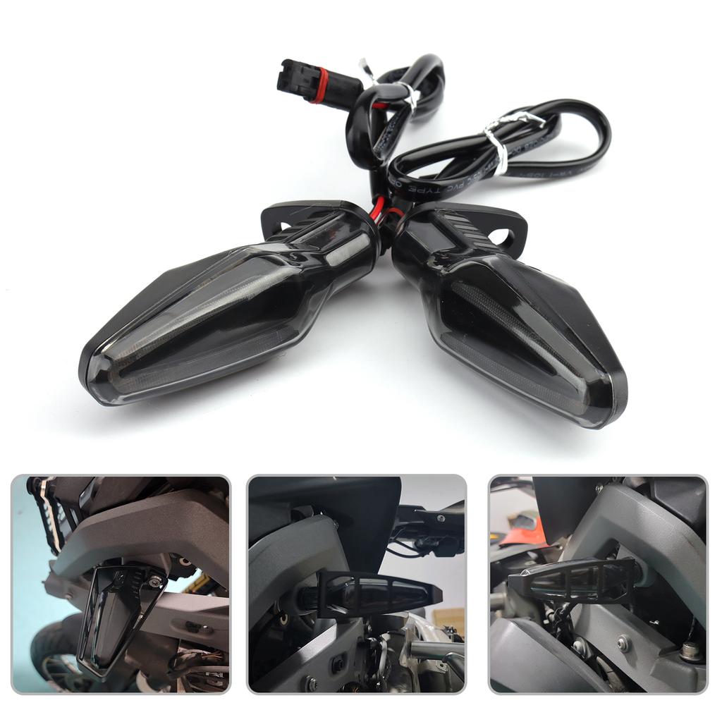 Motocyklowe przednie tylne kierunkowskazy LED, kierunkowskazy, światła do jazdy dziennej, światła hamowania