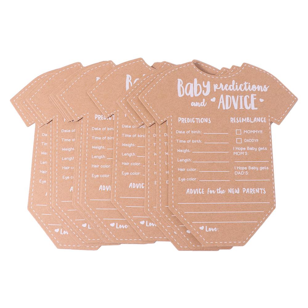 20pcs Kraft Paper Baby Gender Reveal Cards Blessing Gender Advice Cards  Birthday Party Decor