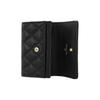 CHANEL 23B gold buckle diamond pattern grain embossing caviar calfskin card holder female black