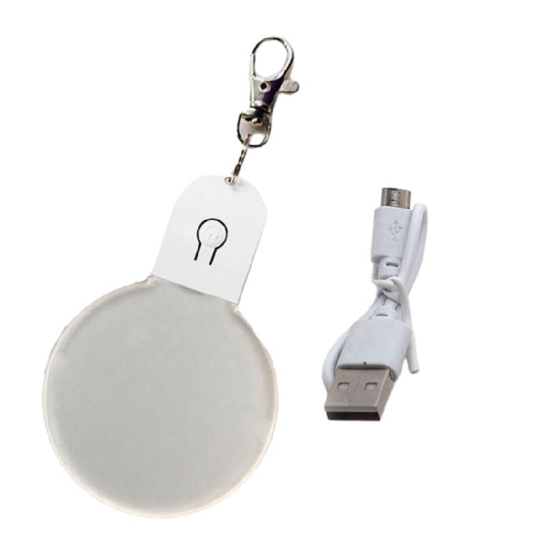 LED Keychain Festival Pattern Luminous Keyring for Outdoor Emergency Daily Use