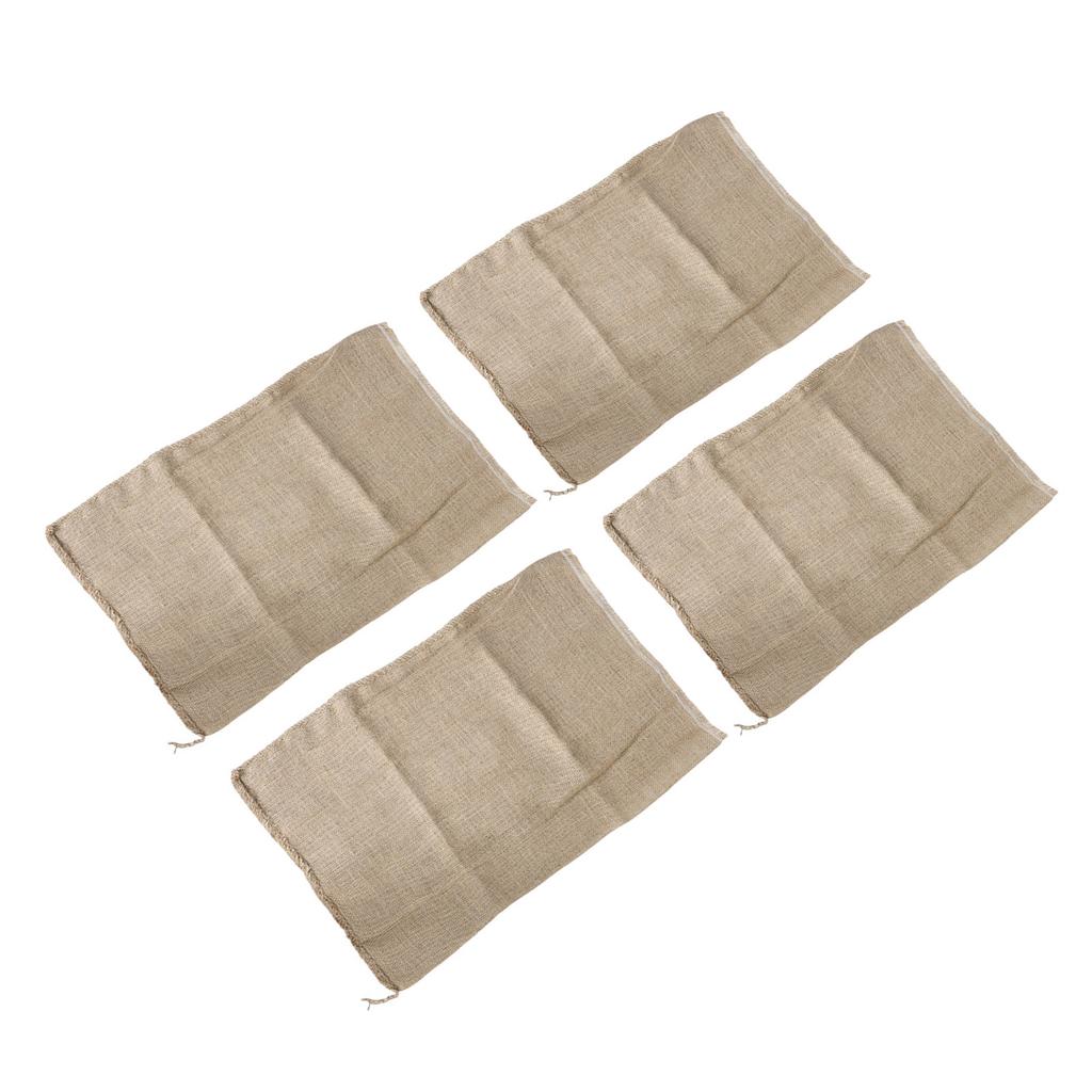4PCS Reusable Burlap Bags Potato Onion Sacks for Vegetable Food Storage Family Party Outdoor Lawn Games 50x70CM
