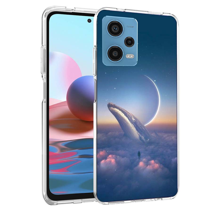 Whale Sea Giant Phone Case For Redmi Note 13 12 14 15 Pro Plus 13R 11 11T 11E 11S 10 Pro 10S 9 9S Cover Cell Clear TPU Capa Case