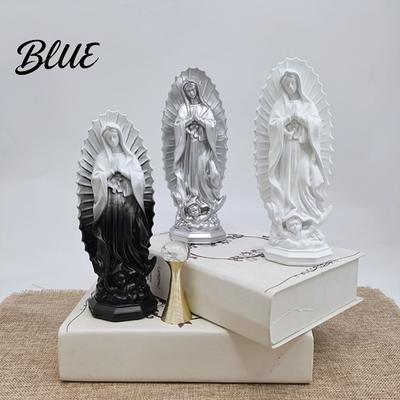 Religiöse Bastelstatuen Unsere Liebe Frau von Guadalupe Mexiko Skulptur Statue Harz Jungfrau Maria Figur Detaillierte Heimdekoration für Altarregal Tischplatte